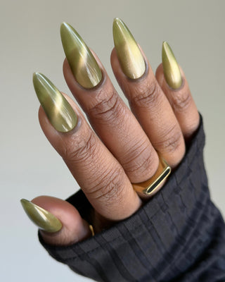 Image provided for Bee's Knees by a paid swatcher featuring the nail polish " Happy Tuesday "