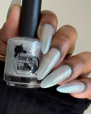 Image provided for Bee's Knees by a paid swatcher featuring the nail polish " Hold Your Unicorns "