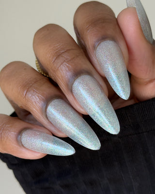 Image provided for Bee's Knees by a paid swatcher featuring the nail polish " Hold Your Unicorns "
