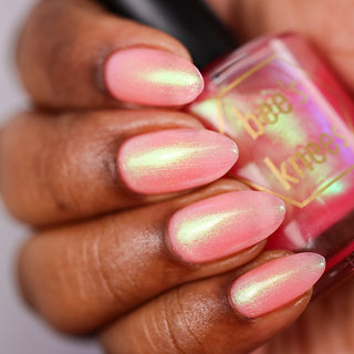 Image provided for Bee's Knees by a paid swatcher featuring the nail polish " I'll Give You a Holy Body "