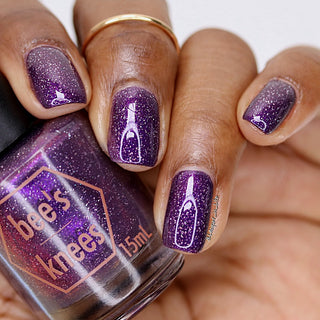 Image provided for Bee's Knees by a paid swatcher featuring the nail polish " Grateful "