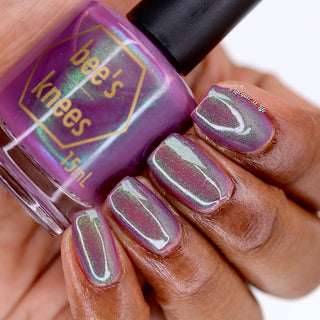 Image provided for Bee's Knees by a paid swatcher featuring the nail polish " Hasta Luego "