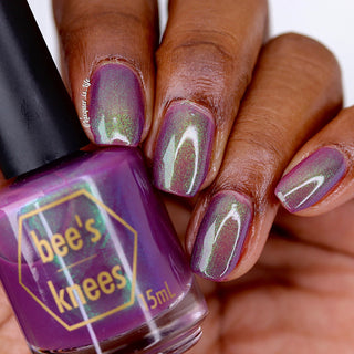 Image provided for Bee's Knees by a paid swatcher featuring the nail polish " Hasta Luego "