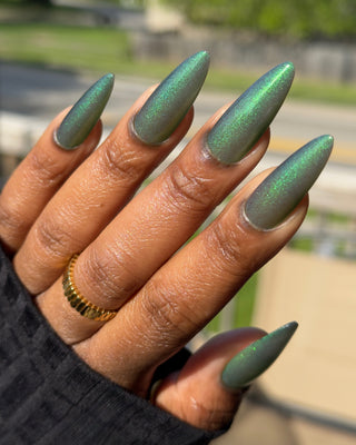 Image provided for Bee's Knees by a paid swatcher featuring the nail polish " I Really Liked Pudding "