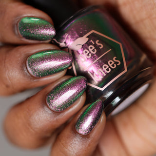Image provided for Bee's Knees by a paid swatcher featuring the nail polish " I Would Demand a Companion "