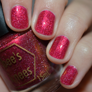 Image provided for Bee's Knees by a paid swatcher featuring the nail polish " Happy Hunting "