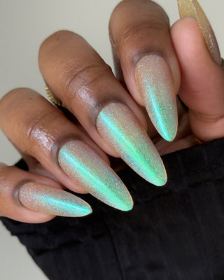 Image provided for Bee's Knees by a paid swatcher featuring the nail polish " Judgy Carlisle "