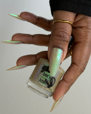 Image provided for Bee's Knees by a paid swatcher featuring the nail polish " Judgy Carlisle "