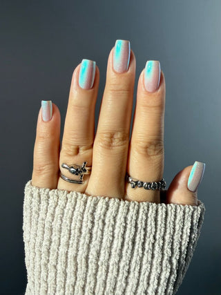 Image provided for Bee's Knees by a paid swatcher featuring the nail polish " Only Monsters Play God "