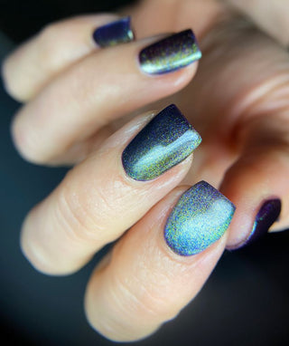 Image provided for Bee's Knees by a paid swatcher featuring the nail polish " An Insane F🦑cking Tentacle Sanctuary "