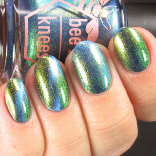 Image provided for Bee's Knees by a paid swatcher featuring the nail polish " I Will Change Your Destiny "