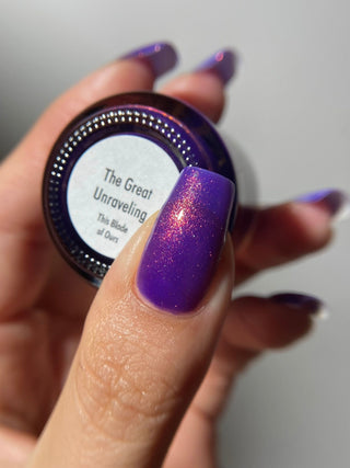 Image provided for Bee's Knees by a paid swatcher featuring the nail polish " The Great Unraveling "