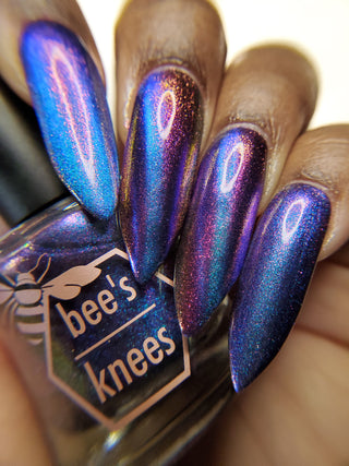 Image provided for Bee's Knees by a paid swatcher featuring the nail polish " Take Me with You "