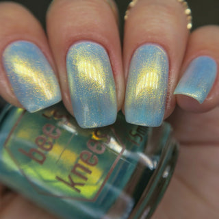 Image provided for Bee's Knees by a paid swatcher featuring the nail polish " Little Star "