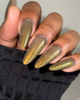 Image provided for Bee's Knees by a paid swatcher featuring the nail polish " Lord Percival the Second "