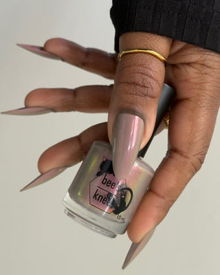 Image provided for Bee's Knees by a paid swatcher featuring the nail polish " Loving Someone is Not a Trap "