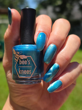 Image provided for Bee's Knees by a paid swatcher featuring the nail polish " I Can't Drown my Demons they Know How to Swim "