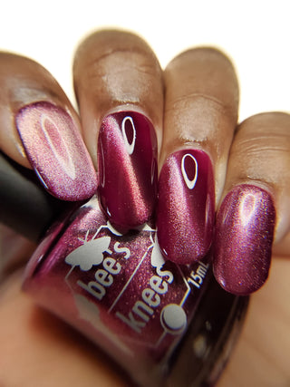 Image provided for Bee's Knees by a paid swatcher featuring the nail polish " I'm Prettier Than that Bitch Ever Was "