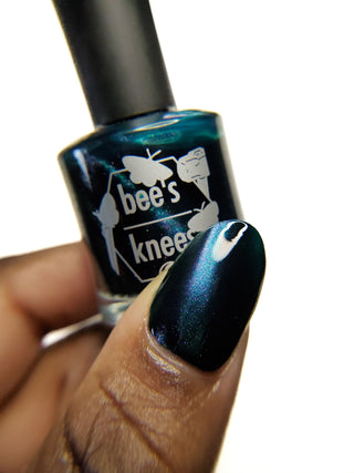 Image provided for Bee's Knees by a paid swatcher featuring the nail polish " Even Death Bears its Flowers "