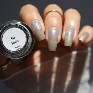 Image provided for Bee's Knees by a paid swatcher featuring the nail polish " The Source "