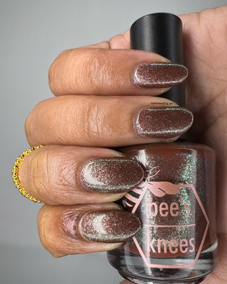 Image provided for Bee's Knees by a paid swatcher featuring the nail polish " Tend the Flames "