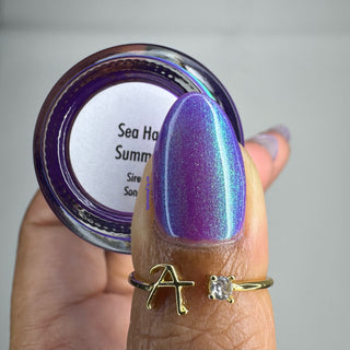 Image provided for Bee's Knees by a paid swatcher featuring the nail polish " Sea Hag Summer "