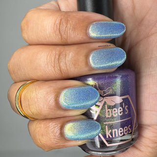 Image provided for Bee's Knees by a paid swatcher featuring the nail polish " Let the Ocean Take Me "