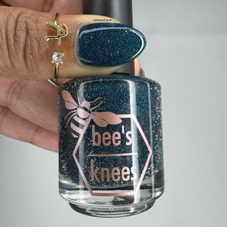 Image provided for Bee's Knees by a paid swatcher featuring the nail polish " From the Depths "