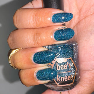 Image provided for Bee's Knees by a paid swatcher featuring the nail polish " From the Depths "