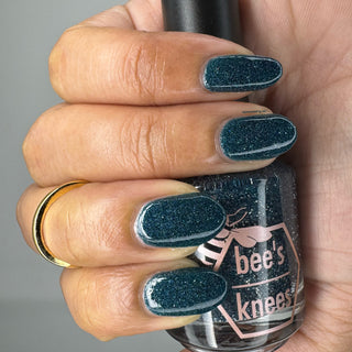 Image provided for Bee's Knees by a paid swatcher featuring the nail polish " From the Depths "