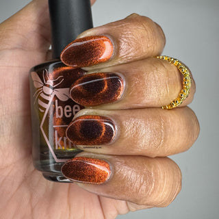 Image provided for Bee's Knees by a paid swatcher featuring the nail polish " The Crown Prince "