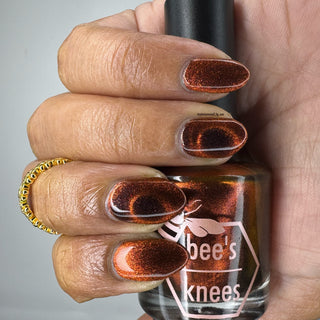 Image provided for Bee's Knees by a paid swatcher featuring the nail polish " The Crown Prince "