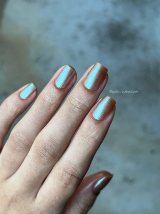 Image provided for Bee's Knees by a paid swatcher featuring the nail polish " Torrent "