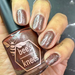 Image provided for Bee's Knees by a paid swatcher featuring the nail polish " Tend the Flames "