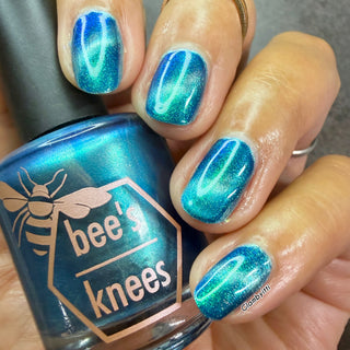 Image provided for Bee's Knees by a paid swatcher featuring the nail polish " I Can't Drown my Demons they Know How to Swim "