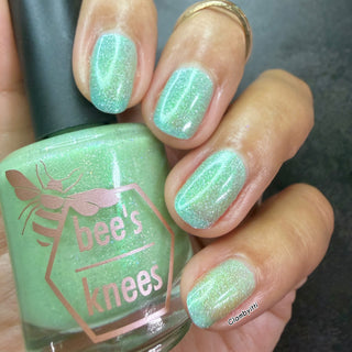 Image provided for Bee's Knees by a paid swatcher featuring the nail polish " Seafoam in my Blood "