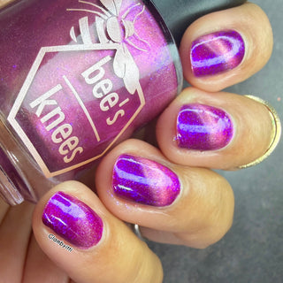 Image provided for Bee's Knees by a paid swatcher featuring the nail polish " The Sharper the Teeth "