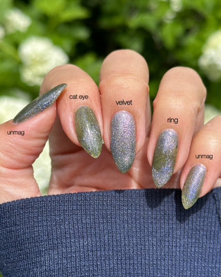 Image provided for Bee's Knees by a paid swatcher featuring the nail polish " What's a Little Blackmail Between Friends "