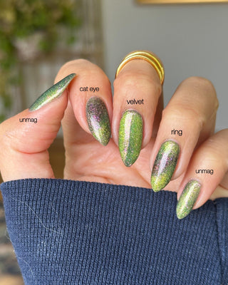 Image provided for Bee's Knees by a paid swatcher featuring the nail polish " Magiphilia "