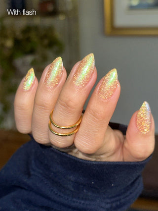 Image provided for Bee's Knees by a paid swatcher featuring the nail polish " Judgy Carlisle "