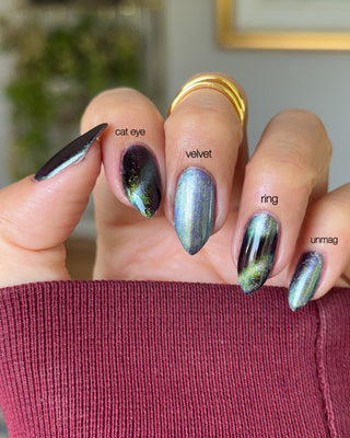 Image provided for Bee's Knees by a paid swatcher featuring the nail polish " An Insane F🦑cking Tentacle Sanctuary "