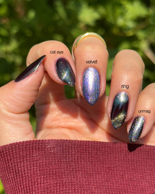 Image provided for Bee's Knees by a paid swatcher featuring the nail polish " An Insane F🦑cking Tentacle Sanctuary "