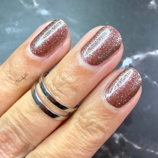 Image provided for Bee's Knees by a paid swatcher featuring the nail polish " Tend the Flames "