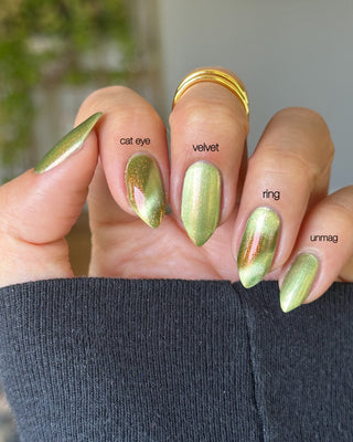 Image provided for Bee's Knees by a paid swatcher featuring the nail polish " This One is Declined "