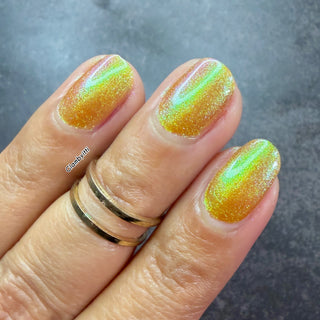 Image provided for Bee's Knees by a paid swatcher featuring the nail polish " Crown of Coral and Pearls "