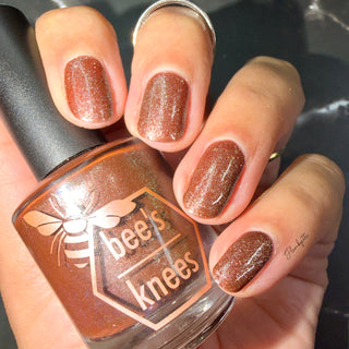 Image provided for Bee's Knees by a paid swatcher featuring the nail polish " Tend the Flames "