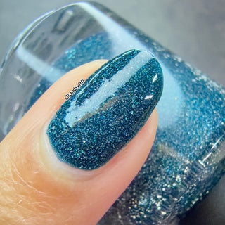 Image provided for Bee's Knees by a paid swatcher featuring the nail polish " From the Depths "