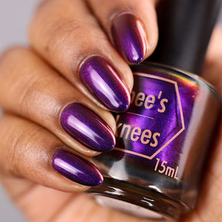Image provided for Bee's Knees by a paid swatcher featuring the nail polish " Prince of Hearts "