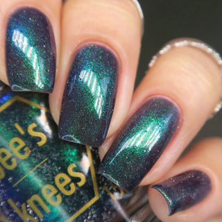 Image provided for Bee's Knees by a paid swatcher featuring the nail polish " Clarity "