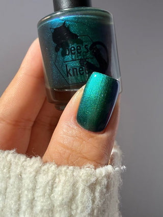 Image provided for Bee's Knees by a paid swatcher featuring the nail polish " This is Arkany "